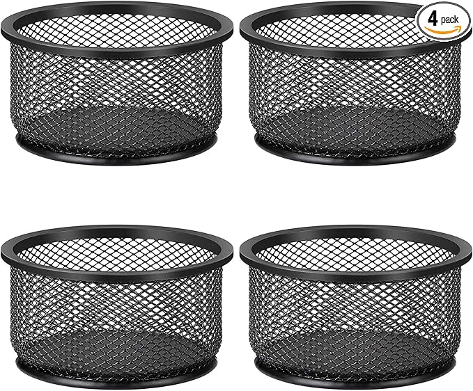MaxGear Paper Clip Holder 4 Pack | Stackable PaperClip Organizer by MaxGear