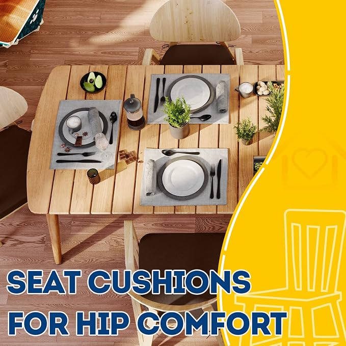 AAAAAcessories D-Shaped Chair Cushions, Machine-Washable Cover - Image 8