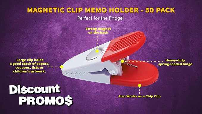 50 Magnetic Memo Holders Set - Image 3