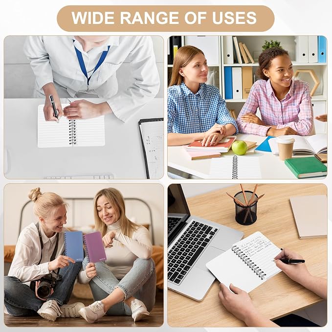 Thboxes 8 Pack Pocket Notebook, 3x5 Small Spiral Notebooks - Image 7