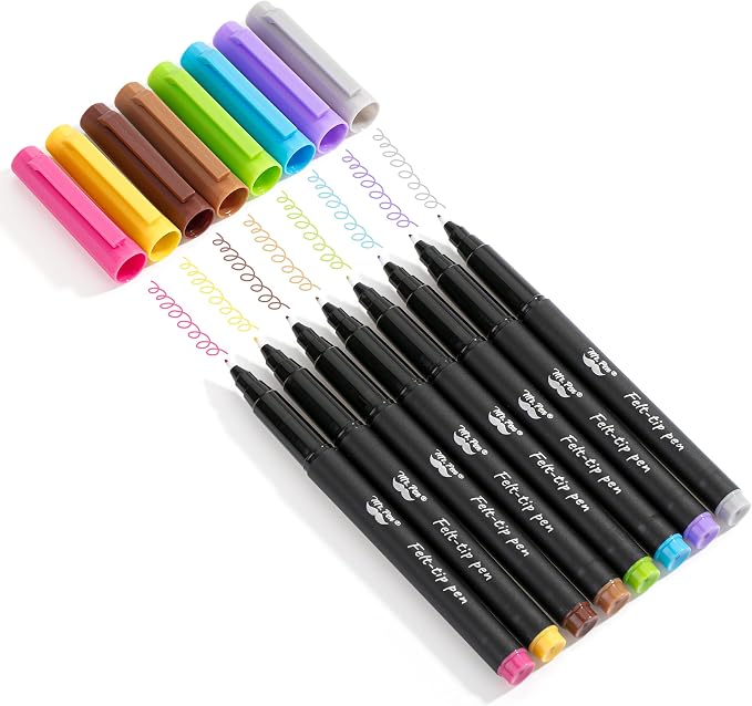 Mr. Pen- Felt Tip Pens, 8 Pack, Fast Dry | Fine Felt Tip Pens - Image 7
