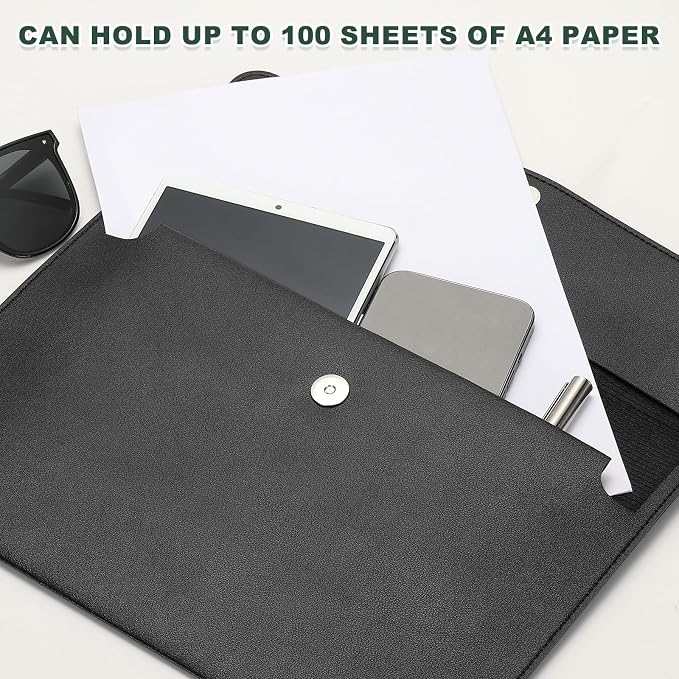 PATIKIL PU Leather A4 File Folder, Document Holder Filing Organizer Portfolio - Image 4