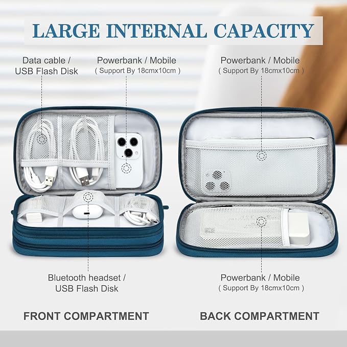 FYY Electronic Organizer, Travel Cable Organizer Bag Pouch Electronic - Image 3