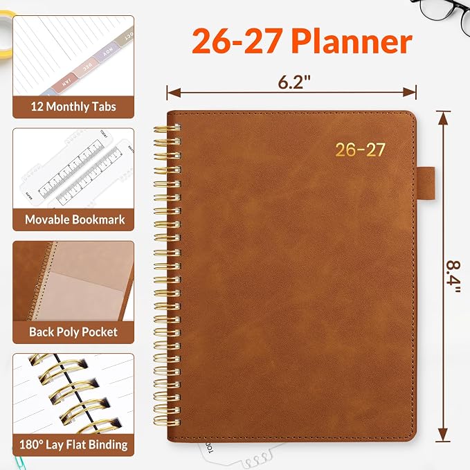 SUNEE 2026-2027 Weekly & Monthly Planner 6.4"x8.5" - Image 6