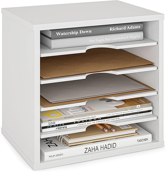 Ballucci File Organizer Paper Sorter, 5 Tier Adjustable Shelves Office Desk by Ballucci