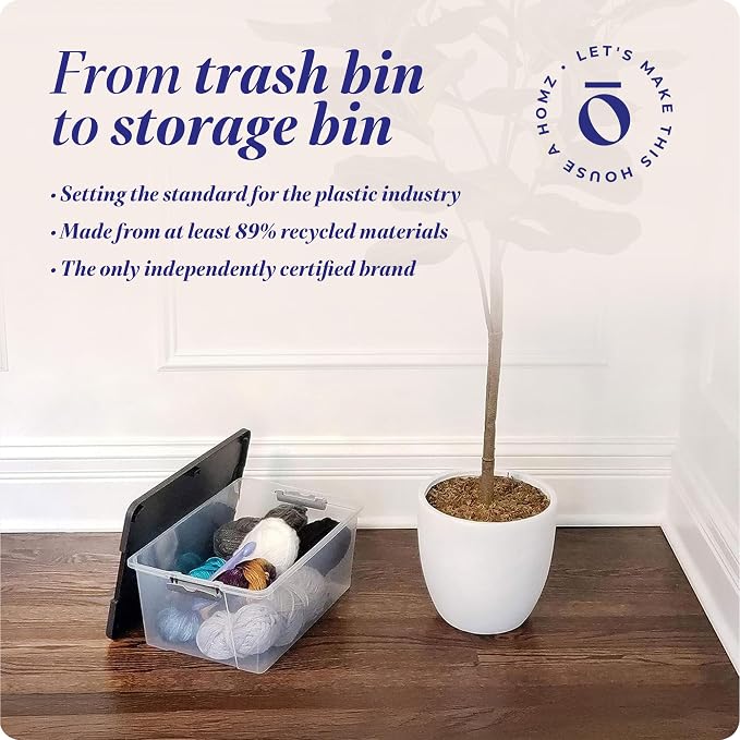 HOMZ 8-Pack Snaplock, Small Clear Plastic Storage Organizer Bins - Image 7