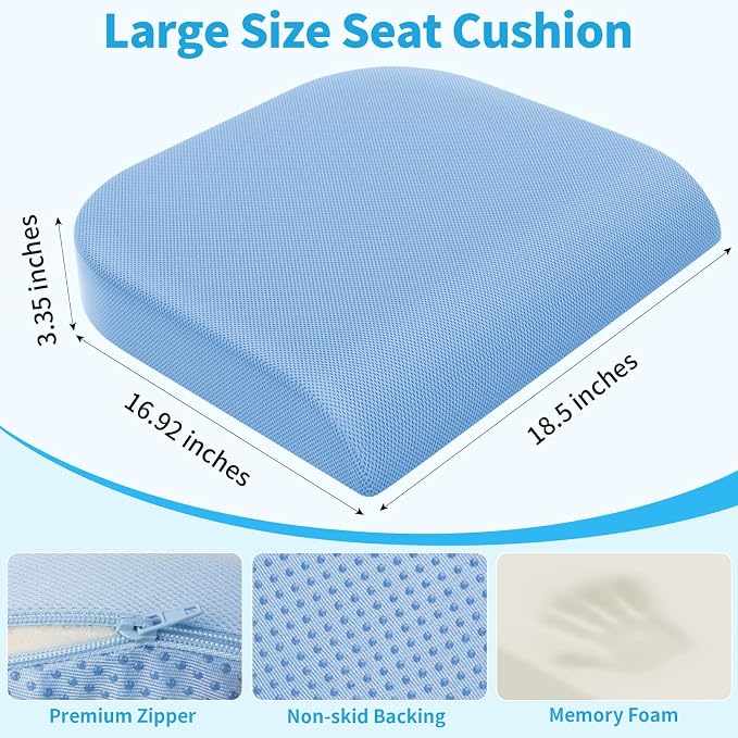 TranquilRelax XLarge Seat Cushion, Memory Foam Cushion - Image 3