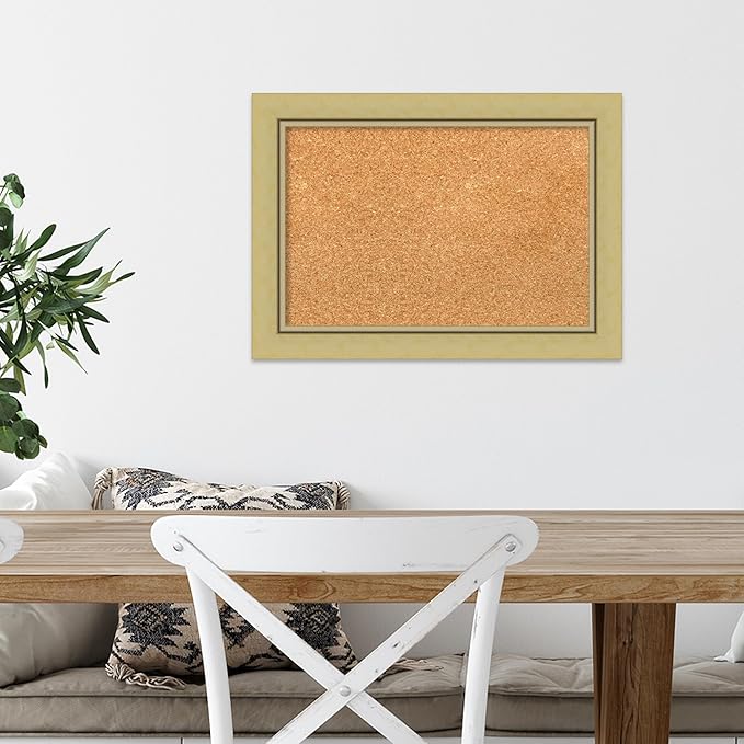 Amanti Art Natural Cork Board for Wall, 15x21 Vision Board with Gold Frame, Small Corkboard Office Decor for Home Organization, Casual Corkboard Pinboard to Display Items for Home Organization in-DeskLoop Office