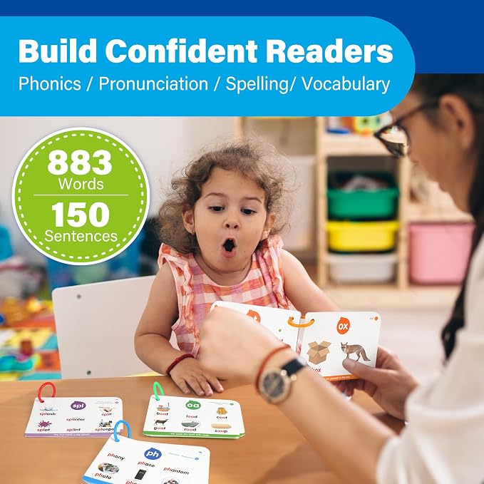 Phonics Flash Cards, 76 Cards 24 Principles, Learn to Read Phonics Games | CVC - Image 6