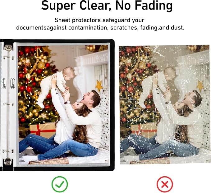 120 Pack Extra Heavyweight Plastic Page Protectors, 8.5 x 11in Top Loading - Image 7