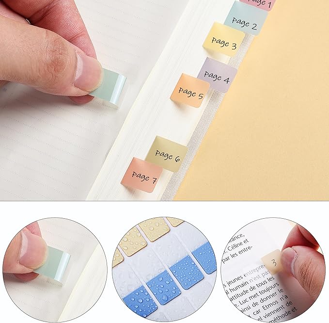 Mr. Pen- Sticky Index Tabs, 480 Pcs, Pastel Sticky Tabs for Notebooks, Page Markers-DeskLoop Office