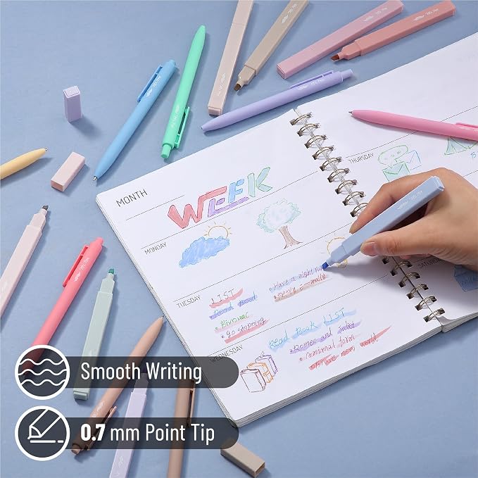 Mr. Pen- Aesthetic Highlighters and Gel Pens, 16 Pack | 200 Sheets Sticky Tabs - Image 5