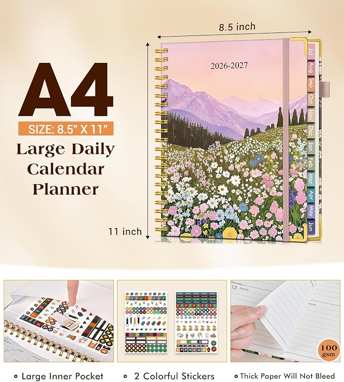 Academic Planner 2026-2027, Hardcover Weekly and Monthly Calendar Planner from - Image 5