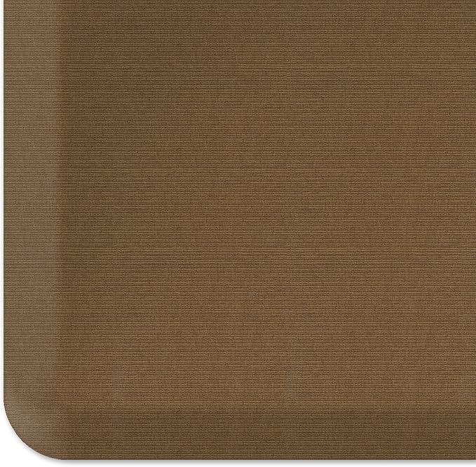 GelPro NewLife Designer Comfort Ergo-Foam Anti-Fatigue Kitchen Floor Mat, 20" x 72", Grasscloth Khaki-DeskLoop Office