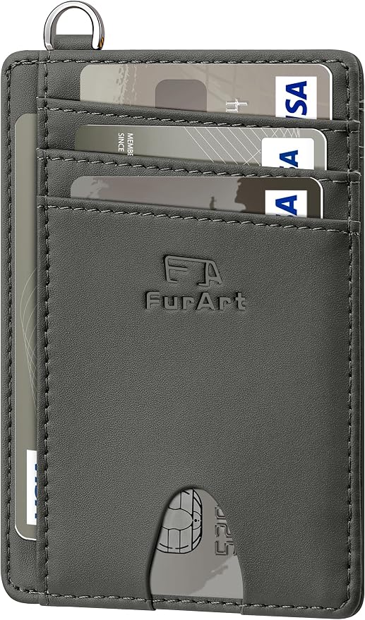 FurArt Slim Minimalist Wallet RFID Credit Card Holder by FurArt