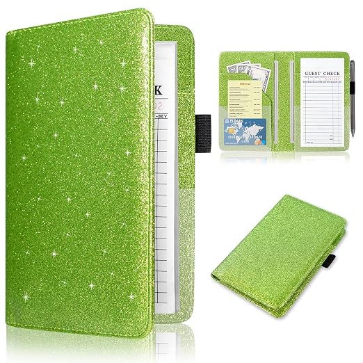 ACdream Server Books for Waitress, Guest Book Note Pad, Cute Pocket Leather by ACdream
