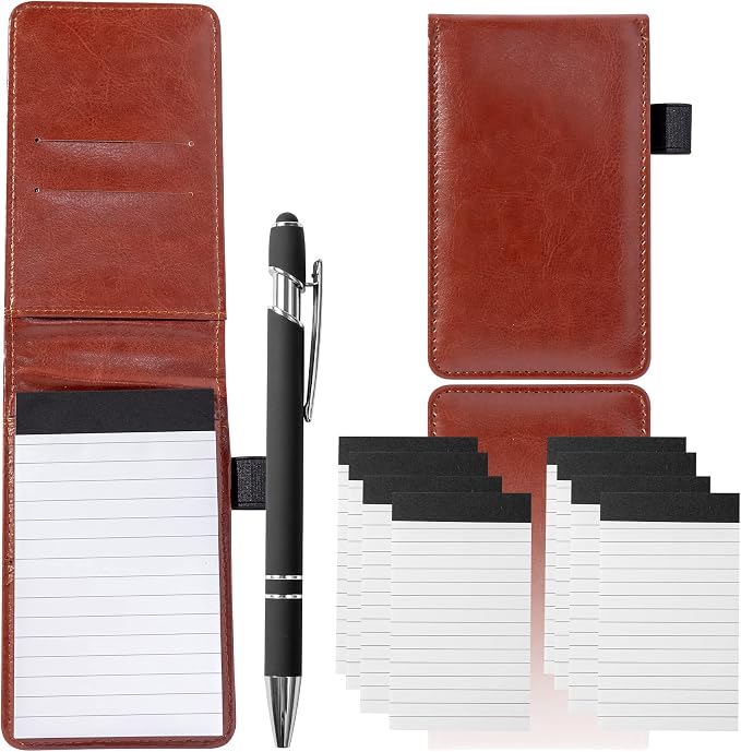 Camelmother 10Pcs Pocket Notepad Holder Set Notebook 3 x 5 Inch by Camelmother