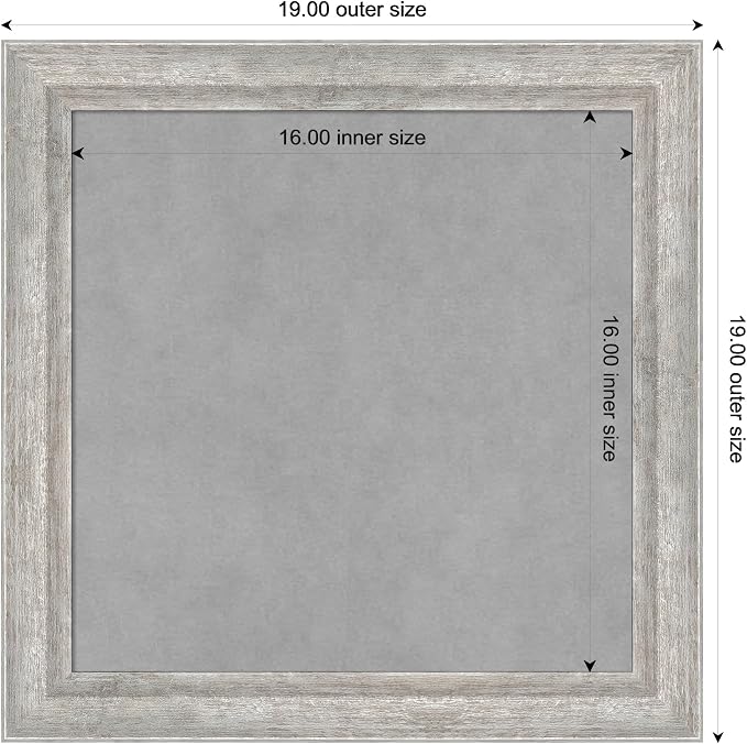 Amanti Art Silver Framed Magnetic Board 19x19 Small Vision Board - Image 3