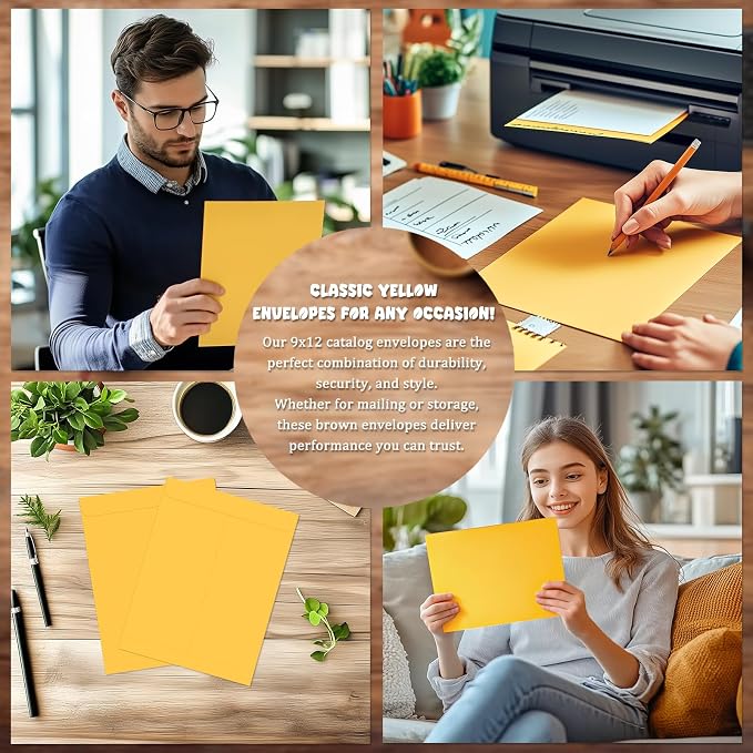 slapaflife 25 Pack Manilla Envelopes 9 x 12, Letter Size, Self-Seal Manila - Image 7