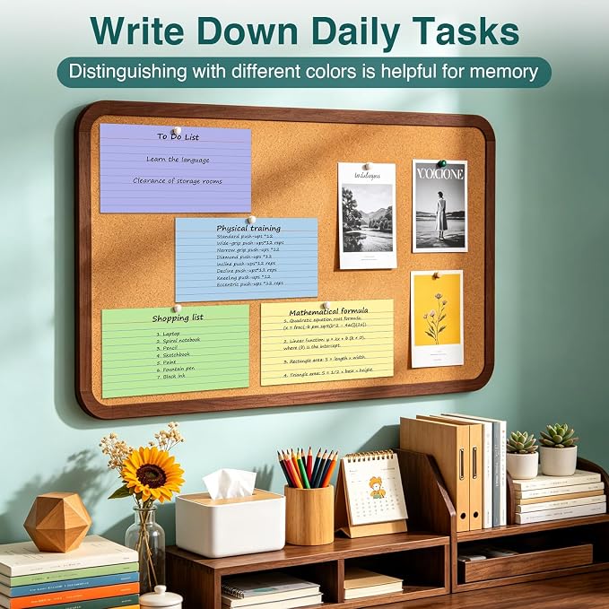 Index Cards 5x8, 100 Sheets, Ruled Color Flash Cards - Image 7