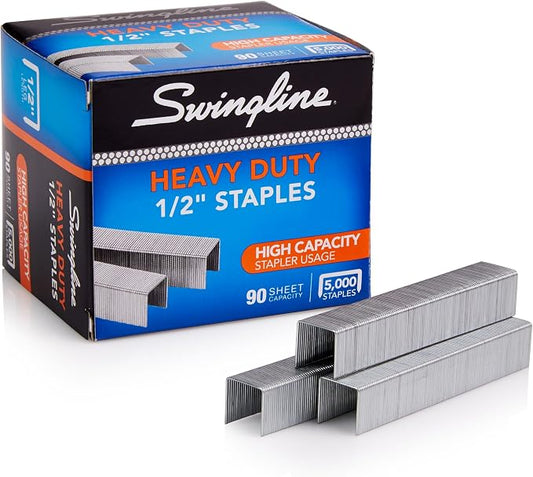 Swingline Staples, Heavy Duty for Desktop Staplers, 1/2" Length by Swingline