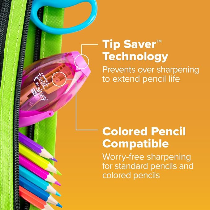 Bostitch Office Twist-N-Sharp Manual Pencil Sharpener, 2 Holes - Image 5
