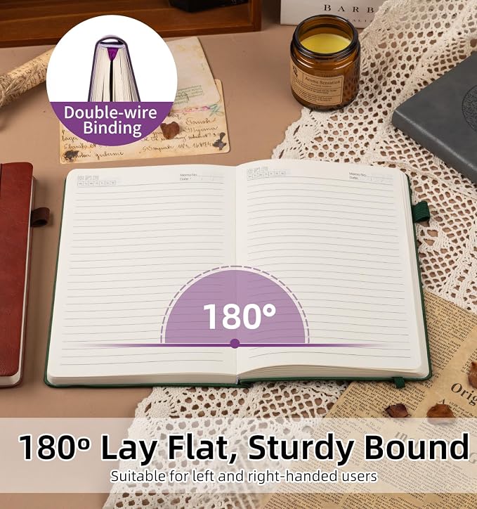 Lined Journal Notebook, A5 Leather Vintage Journals - Image 6