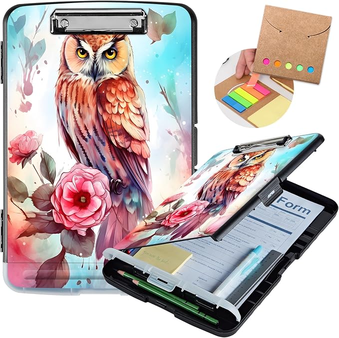 Clipboard with Storage, Storage Clipboard with Pen Holder, Heavy Duty Plastic by Unknown