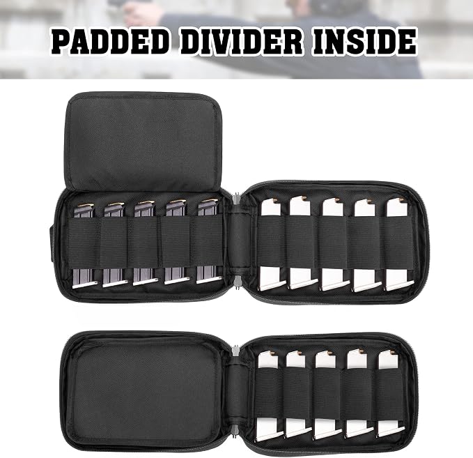 DSLEAF Tactical Pistol Magazine Storage Bag, MOLLE Mag Pouch Hold Up to 10x - Image 2