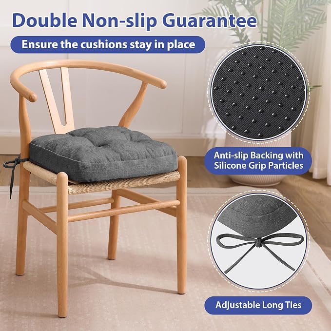 IASEAHK Chair Cushions for Dining Chairs, Dining Chair Cushions, Tufted Indoor - Image 4