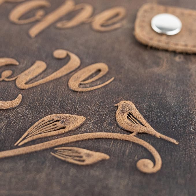 moonster Leather Journal Refillable Notebook – Vintage Handmade Leather Bound - Image 9
