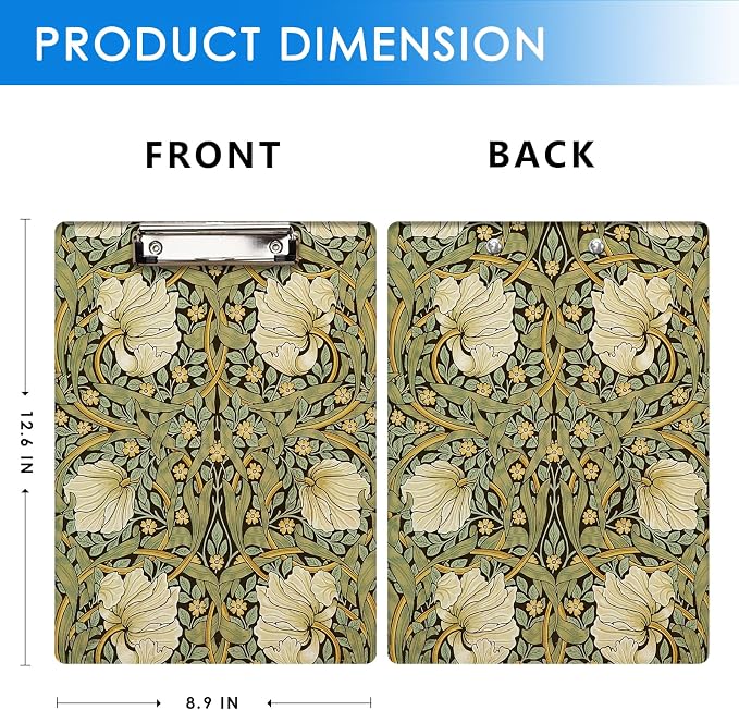 Britimes Clipboard Decorative Office School Hardboard Wood Nursing Clip Board - Image 2