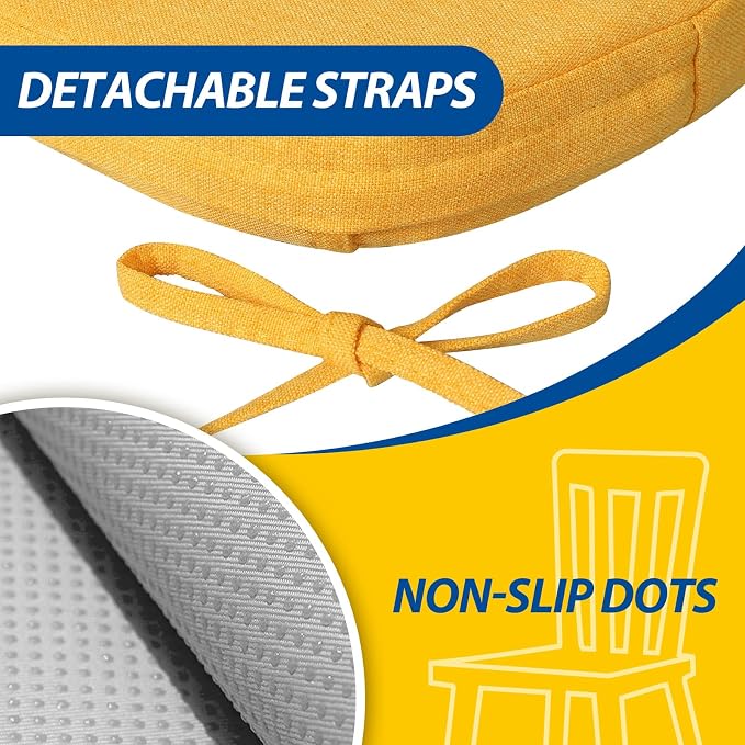 AAAAAcessories D-Shaped Chair Cushions, Machine-Washable Cover - Image 5
