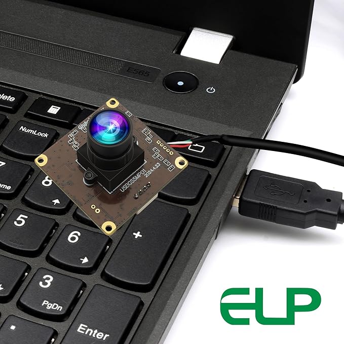 ELP 5MP Global Shutter 50fps USB Camera for Computer UVC USB2.0 Lightburn High Speed 60fps PC Web Camera Wide Angle for Live Streaming (100 Low Distortion Lens)-DeskLoop Office