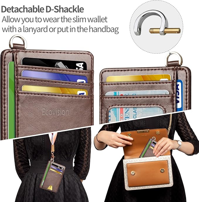 Slim Minimalist Front Pocket Wallet, RFID Blocking Credit Card Holder Wallet - Image 3