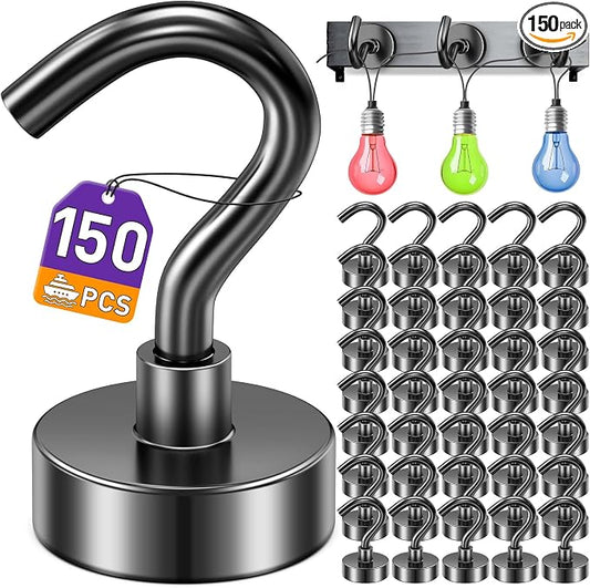 150 Pack Magnetic Hooks for 2026 Cruise Cabins Beach Vacation 30lbs+ Heavy Duty by MUKFIRM