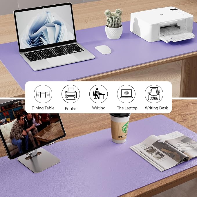 Aothia Faux Leather Desk Mat | Creates A Clean, Organized Workspace - Image 8