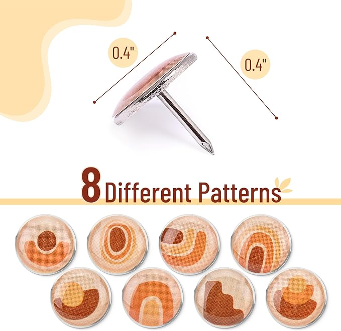 Mr. Pen- Decorative Push Pins, 8 Unique Designs, Boho Theme | Cute Push Pins - Image 3