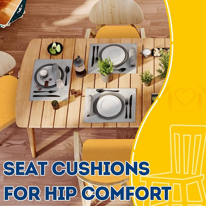 AAAAAcessories D-Shaped Chair Cushions, Machine-Washable Cover - Image 8