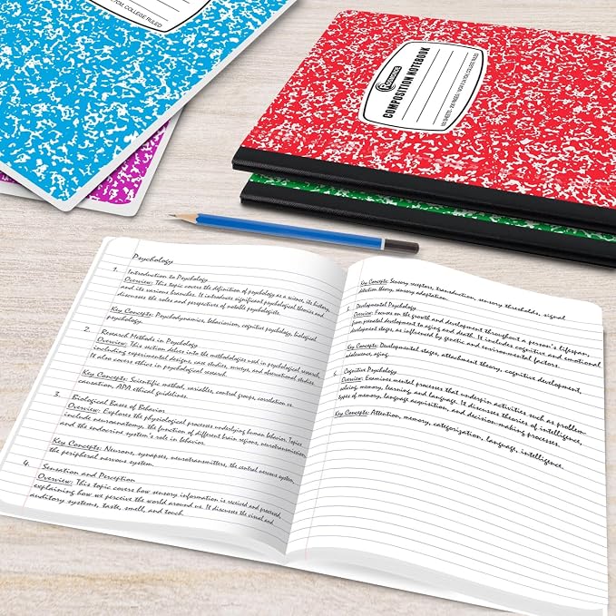 Rosmonde 100 Pack, Bulk Composition Notebooks, College Ruled Notebook, 200 Pages - Image 7
