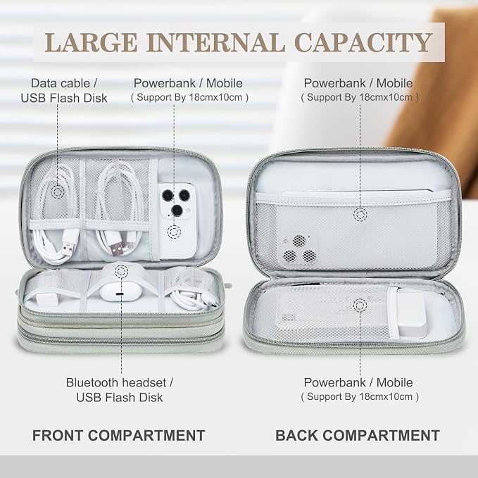 FYY Electronic Organizer, Travel Cable Organizer Bag Pouch Electronic - Image 3