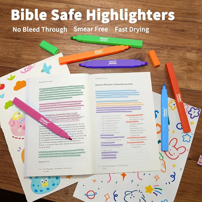Piochoo Highlighters, Dual Tip Highlighter - Image 5