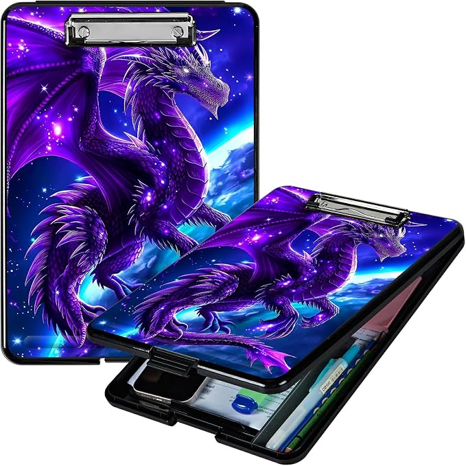 Purple Planet Dragon A4 Clipboard by Unknown