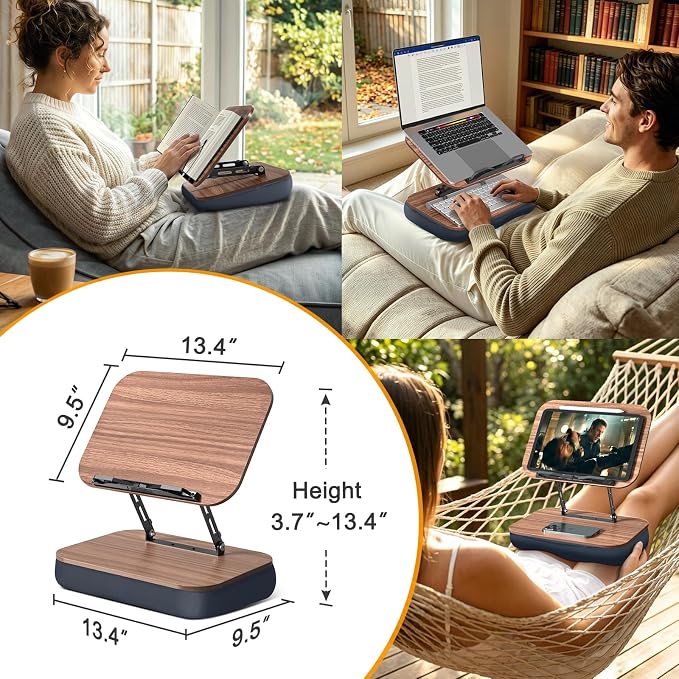Lap Bean Bag Book Holders for Reading Hands Free, Adjustable Book Stand | - Image 7