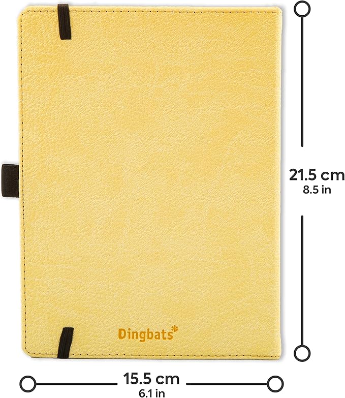 Dingbats A5 Wildlife Ruled Notebook Journal - Premium Vegan Leather Hardcover Executive Journal for Women & Men - Work, Note Taking, Writing & Travel-DeskLoop Office