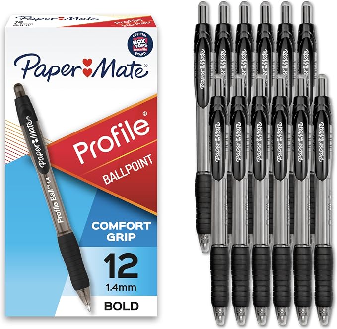 Paper Mate Profile Retractable Ballpoint Pens, Bold Point, Journaling, Office by Unknown