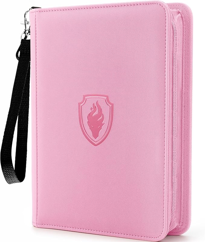 Fabmaker Premium 4 Pocket Zip Card Binder, Trading Card Binder by Fabmaker