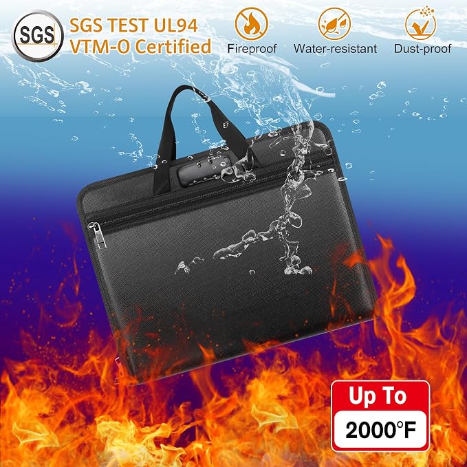 onvvippiv File Organizer Fireproof Expanding - Image 3