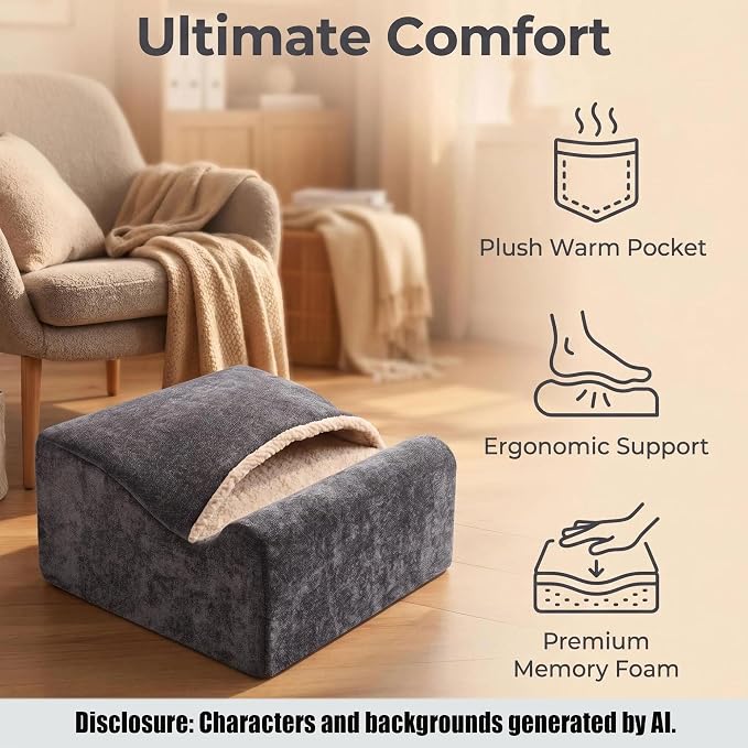 Keep Warm Foot Stool Foot Rest for Under Desk At Work | Office Footrest - Image 7