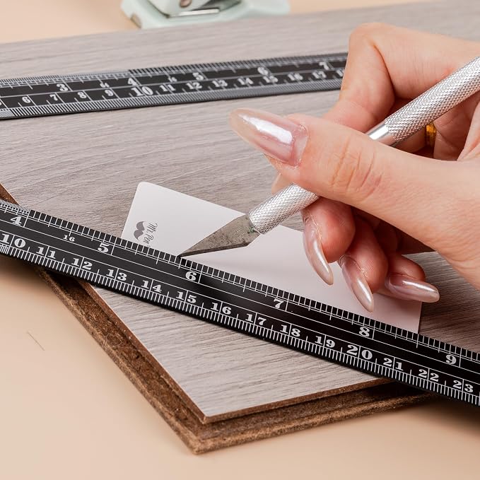 Mr. Pen- Metal Straight Edge Ruler, Imperial & Metric Measurements - Image 7